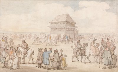 Una riunione di corsa affollata da Thomas Rowlandson